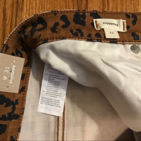 Madewell High-Rise Leopard Stovepipe Jeans - Picture 5 of 5